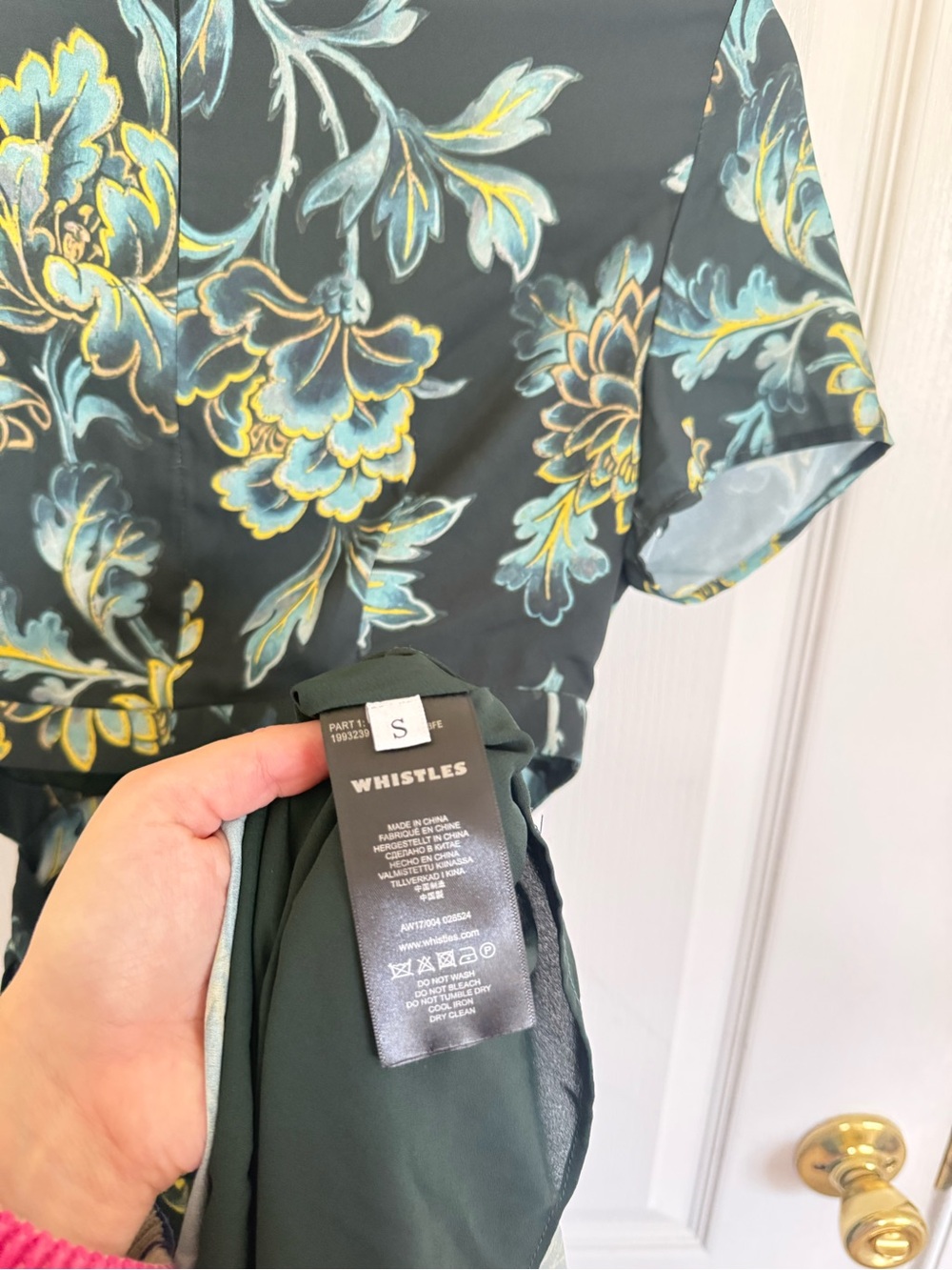 Whistles Lyle Print Alexandra Open Back Midi Dress - Picture 6 of 6